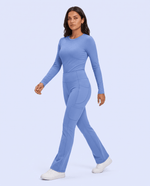 Sculpt Flare Scrub Legging Ceil Blue - Scrubloop