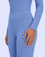Sculpt Flare Scrub Legging Ceil Blue - Scrubloop