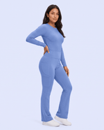 Sculpt Flare Scrub Legging Ceil Blue - Scrubloop