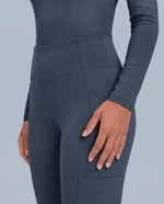 Sculpt Flare Scrub Legging Dark Harbor - Scrubloop