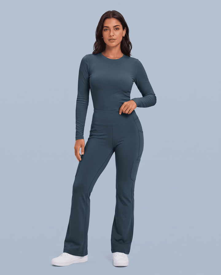 Sculpt Flare Scrub Legging Dark Harbor