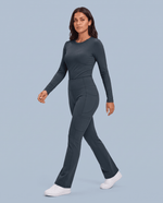 Sculpt Flare Scrub Legging Dark Harbor - Scrubloop