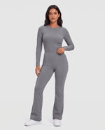 Sculpt Flare Scrub Legging Heather Gray - Scrubloop