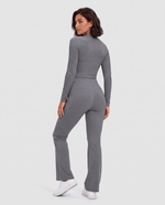 Sculpt Flare Scrub Legging Heather Gray - Scrubloop