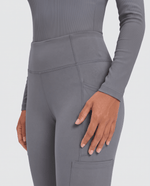 Sculpt Flare Scrub Legging Heather Gray - Scrubloop