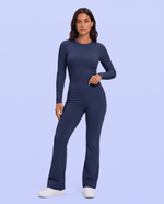 Sculpt Flare Scrub Legging Navy - Scrubloop