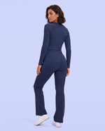 Sculpt Flare Scrub Legging Navy - Scrubloop