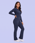 Sculpt Flare Scrub Legging Navy - Scrubloop