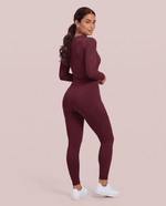 Sculpt Skinny Scrub Legging Burgundy - Scrubloop