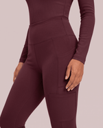 Sculpt Skinny Scrub Legging Burgundy - Scrubloop