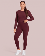 Sculpt Skinny Scrub Legging Burgundy - Scrubloop