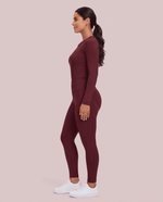 Sculpt Skinny Scrub Legging Burgundy - Scrubloop