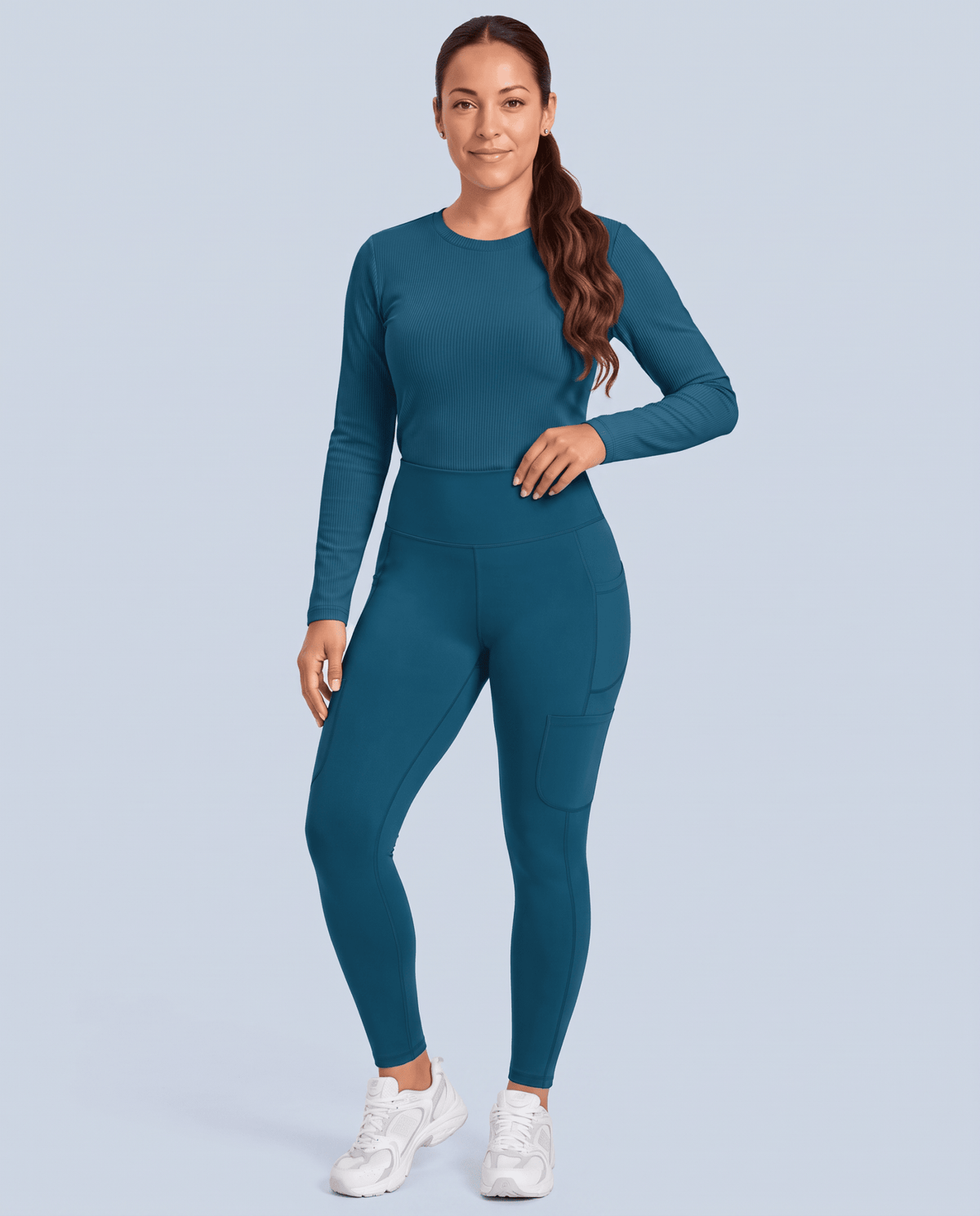 Sculpt Skinny Scrub Legging Caribbean Blue - Scrubloop