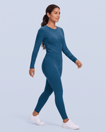 Sculpt Skinny Scrub Legging Caribbean Blue - Scrubloop