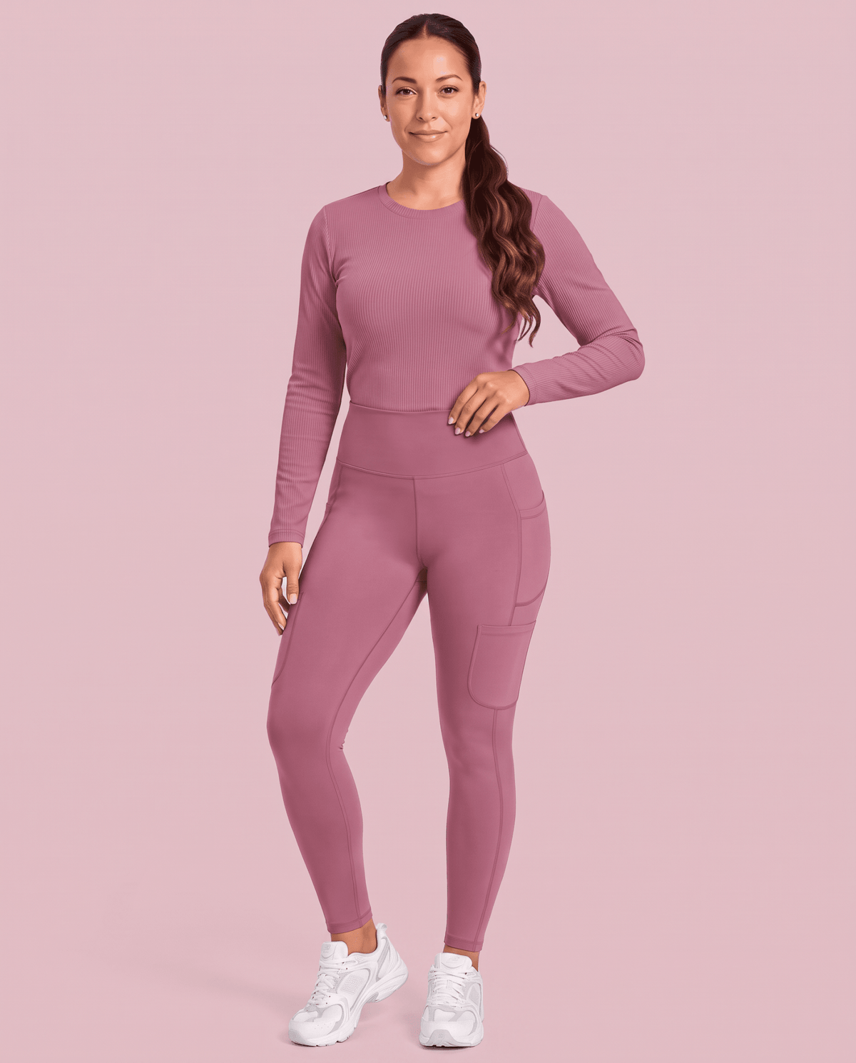 Sculpt Skinny Scrub Legging Mauve - Scrubloop