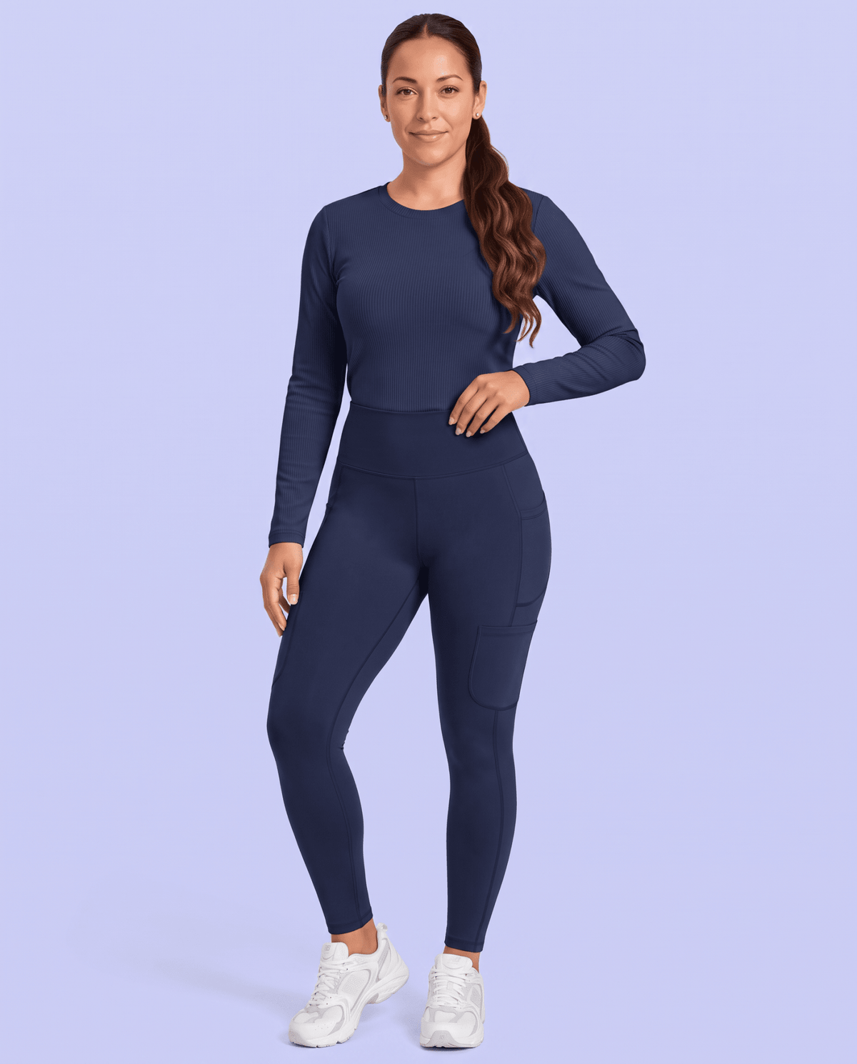 Sculpt Skinny Scrub Legging Navy - Scrubloop