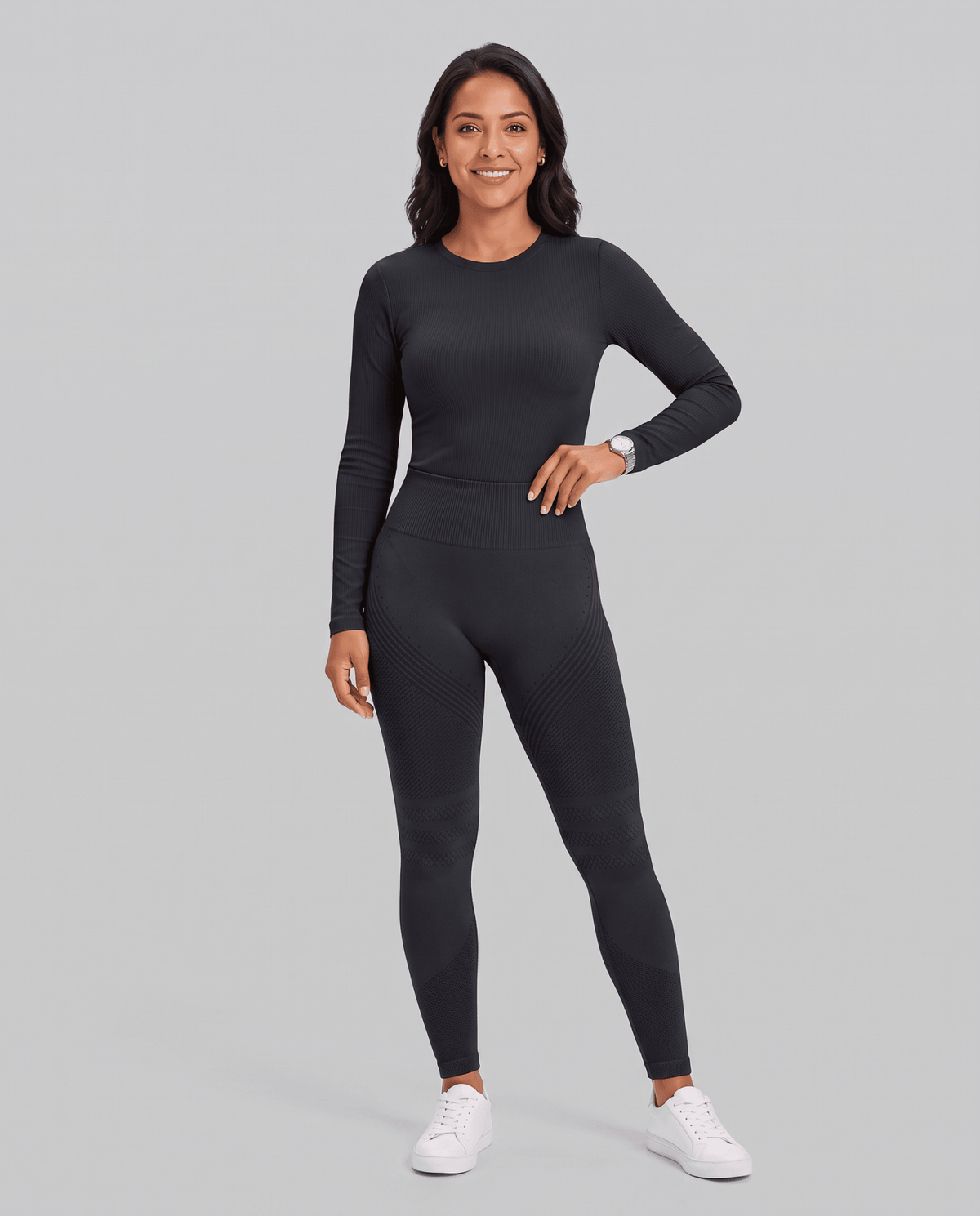 Seamless Sculpt Scrub Legging Black - Scrubloop