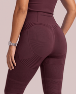 Seamless Sculpt Scrub Legging Burgundy - Scrubloop