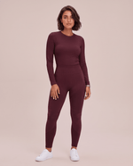 Seamless Sculpt Scrub Legging Burgundy - Scrubloop