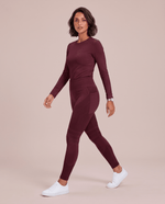 Seamless Sculpt Scrub Legging Burgundy - Scrubloop