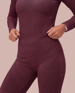 Seamless Sculpt Scrub Legging Burgundy - Scrubloop