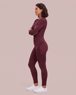 Seamless Sculpt Scrub Legging Burgundy - Scrubloop