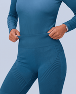 Seamless Sculpt Scrub Legging Caribbean Blue - Scrubloop