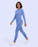 Seamless Sculpt Scrub Legging Ceil Blue - Scrubloop