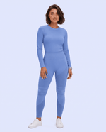 Seamless Sculpt Scrub Legging Ceil Blue - Scrubloop