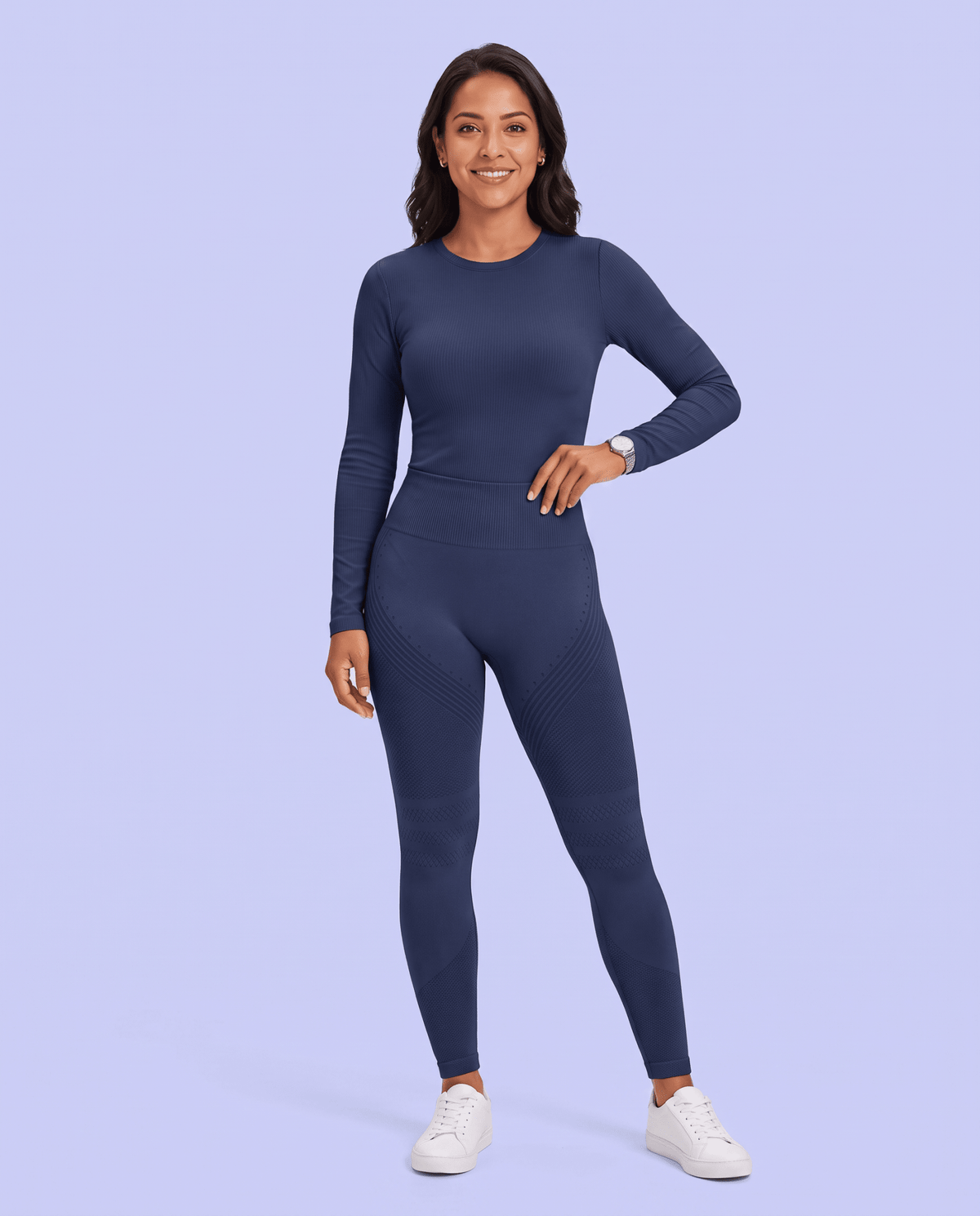 Seamless Sculpt Scrub Legging Navy - Scrubloop