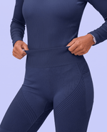 Seamless Sculpt Scrub Legging Navy - Scrubloop