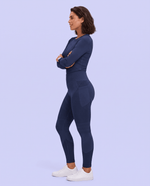 Seamless Sculpt Scrub Legging Navy - Scrubloop