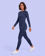 Seamless Sculpt Scrub Legging Navy - Scrubloop