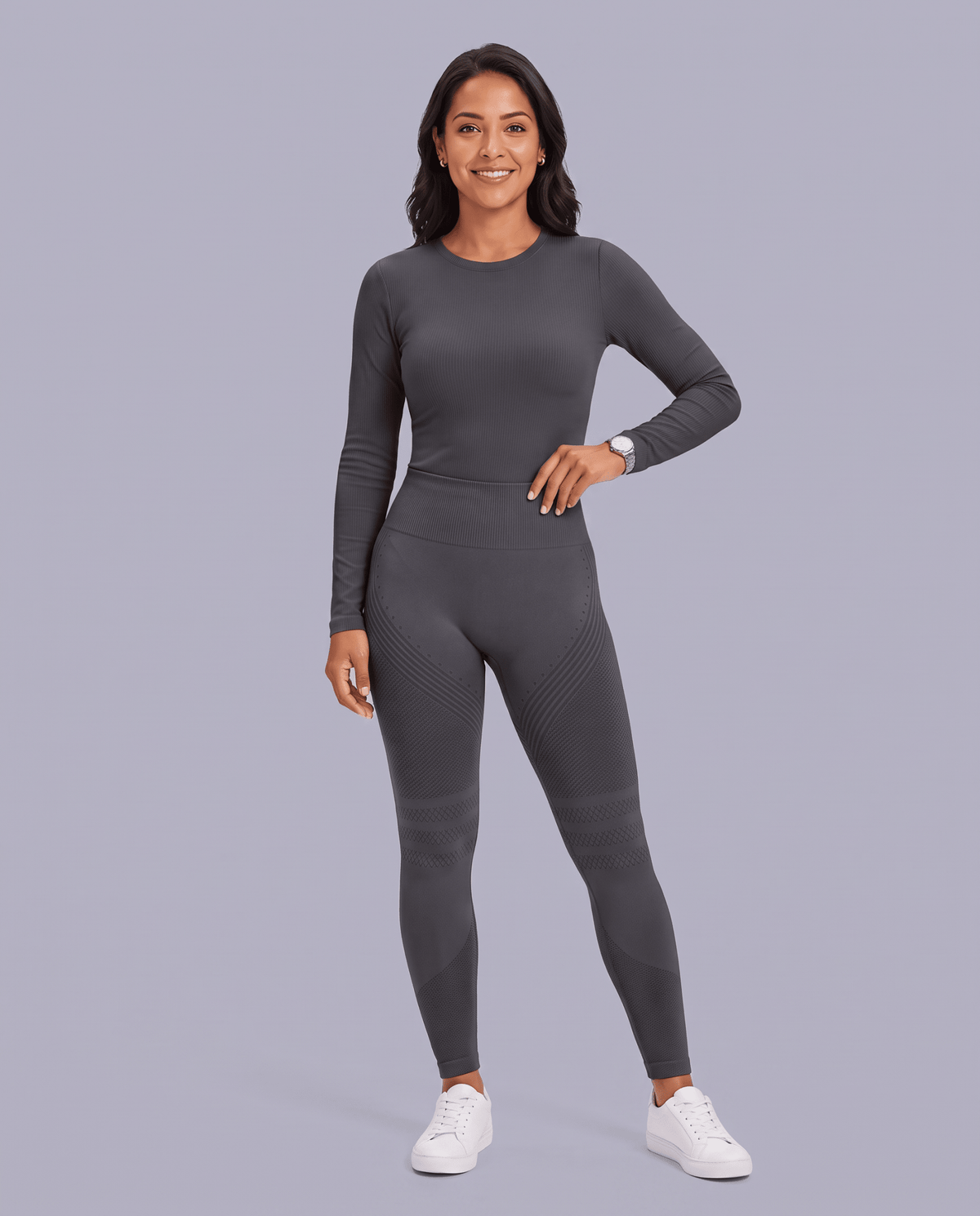 Seamless Sculpt Scrub Legging Pewter - Scrubloop