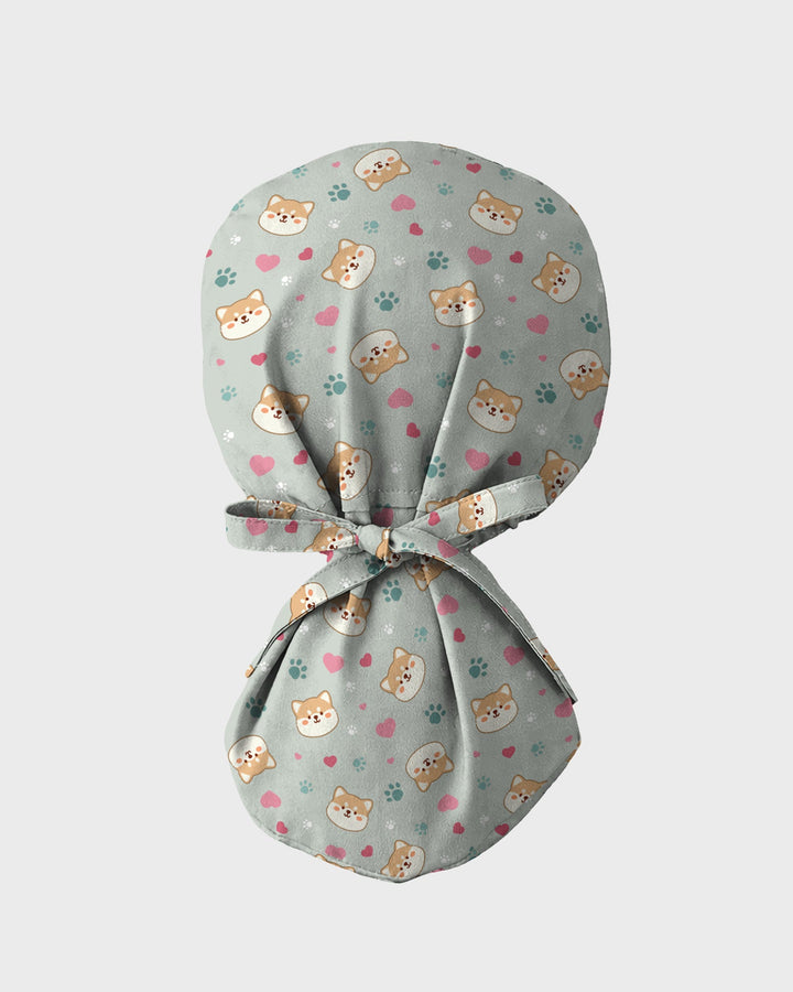 Shiba Inu Playful Kawaii Spirit Scrub Cap