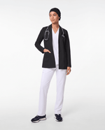 Short Slim Lab Coat Black - Scrubloop