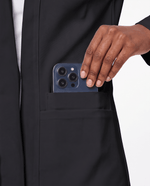 Short Slim Lab Coat Black - Scrubloop