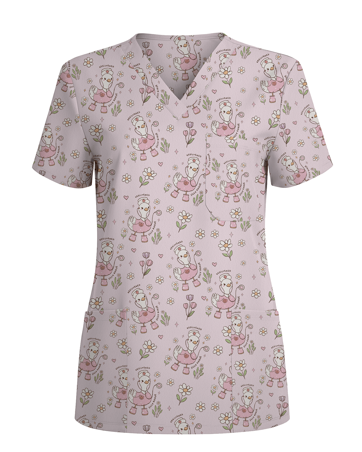 Silly Goose Nurse Life Scrub Top - Scrubloop