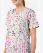 Silly Nurse Goose On The Loose Scrub Top - Scrubloop