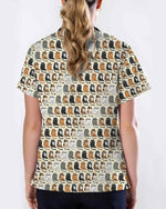 Sitting Cats Cat Lover Scrub Top - Scrubloop