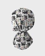 Skeleton Cat Spooky Medical Charm Scrub Cap - Scrubloop