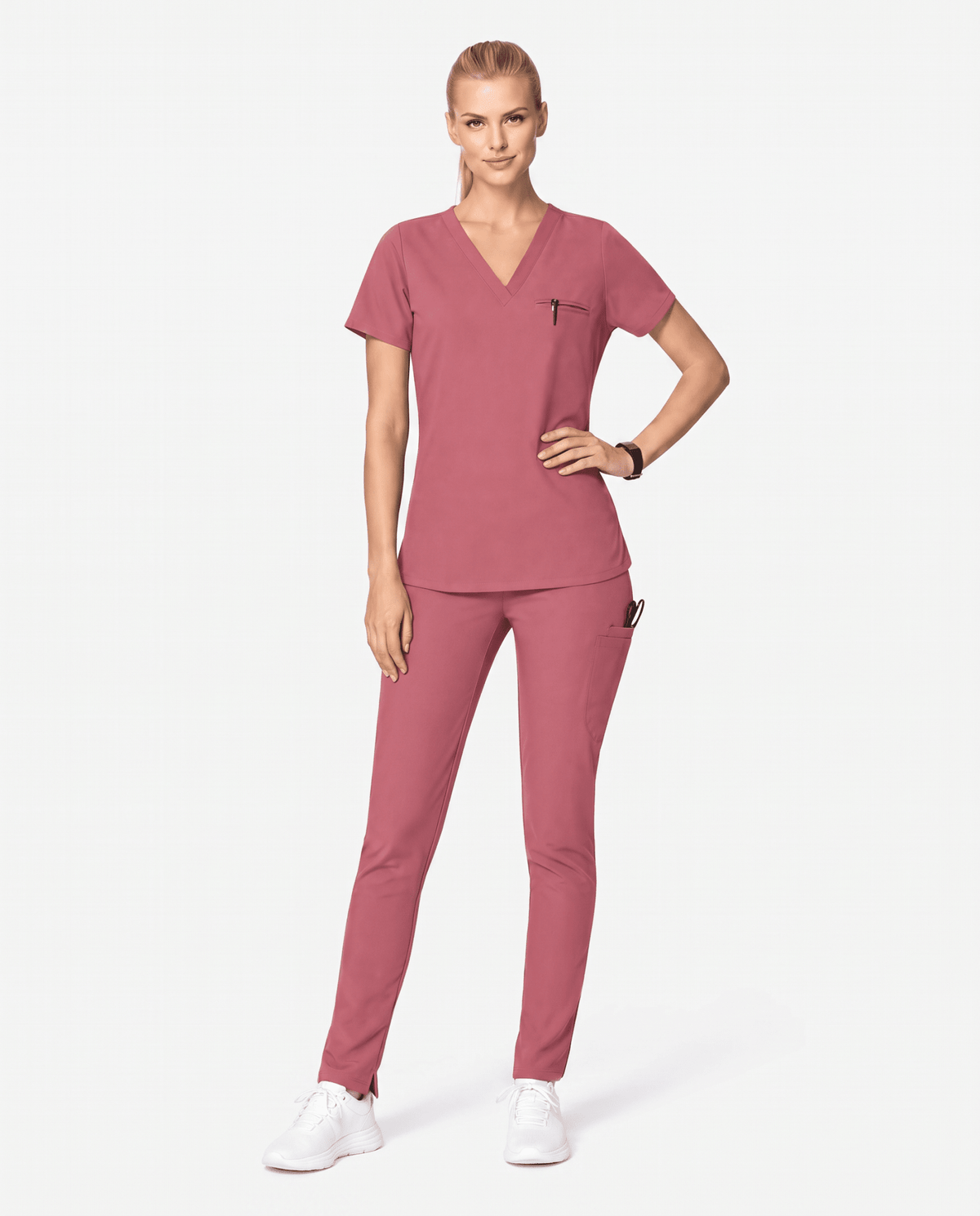 Slim 6-Pocket Pant Berry Spice - Scrubloop