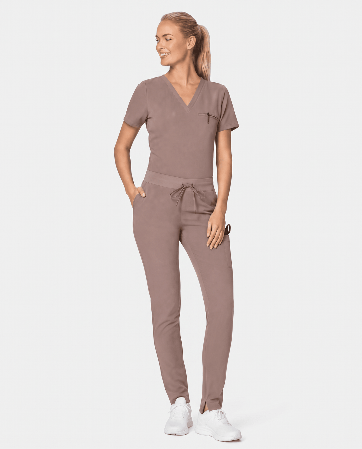 Slim 6-Pocket Pant Smokey Taupe - Scrubloop