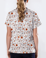 Spooky Cute Ghost Nurse Halloween Scrub Top - Scrubloop