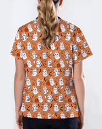 Spooky Cute Ghost Nurse Halloween Scrub Top - Scrubloop