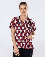 Spooky Cute Ghost Nurse Halloween Scrub Top - Scrubloop