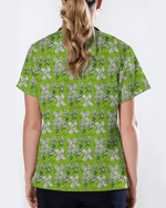 St Patrick's Day Lucky Clover Nurse Scrub Top - Scrubloop