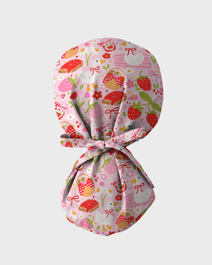Strawberry Sunday Sweet Picnic Vibes Scrub Cap
