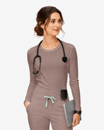Supersoft Long-Sleeve Underscrub Smokey Taupe - Scrubloop
