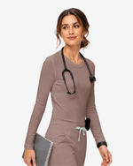 Supersoft Long-Sleeve Underscrub Smokey Taupe - Scrubloop